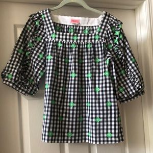 Kate Spade Gingham Voile Top